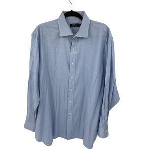 Polo Ralph Lauren‎ Men's Dress Shirt Blue Size 18 35/34 Pre Owned #1123